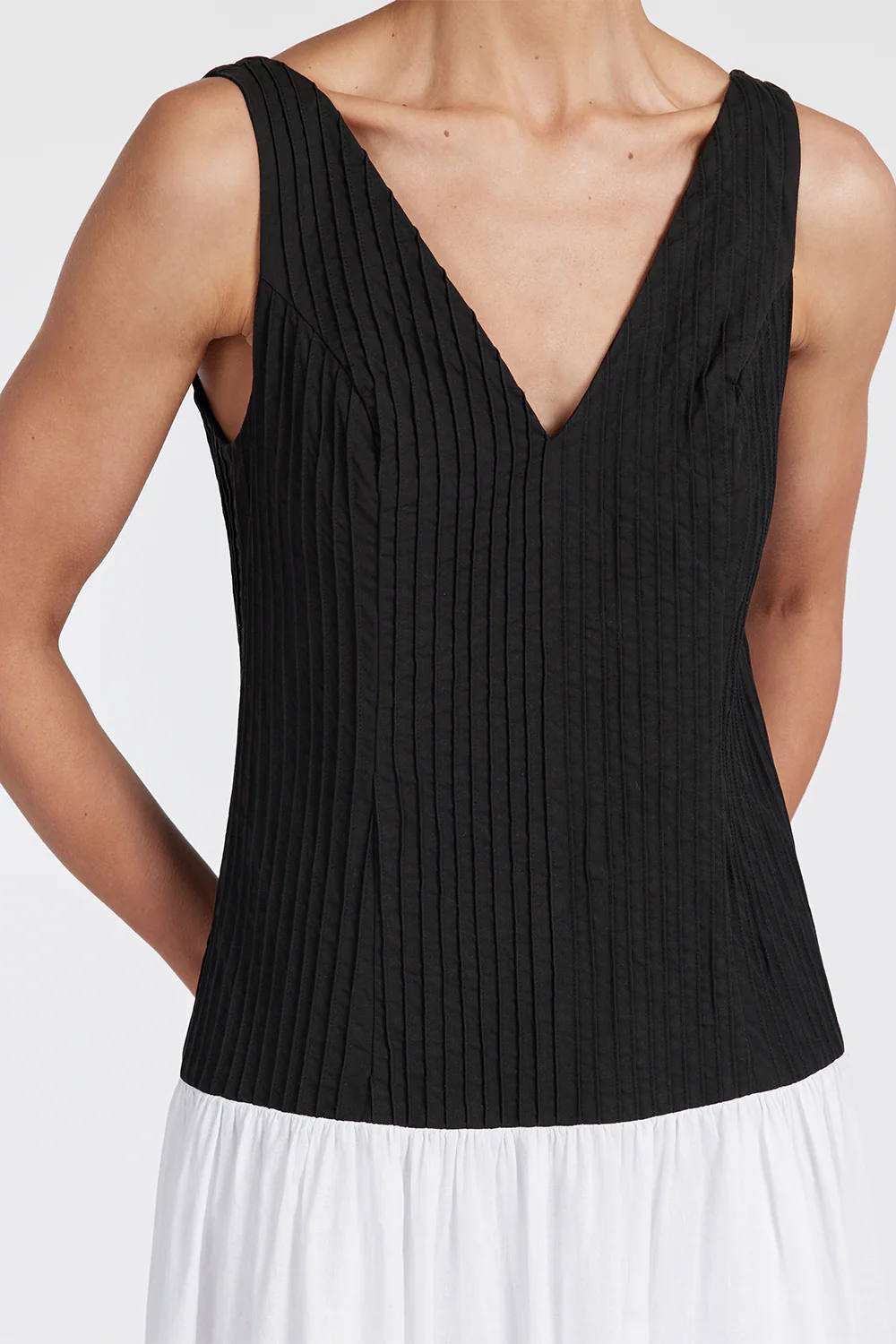 KELSIE BLACK & WHITE MIDI DRESS - Gamepaces