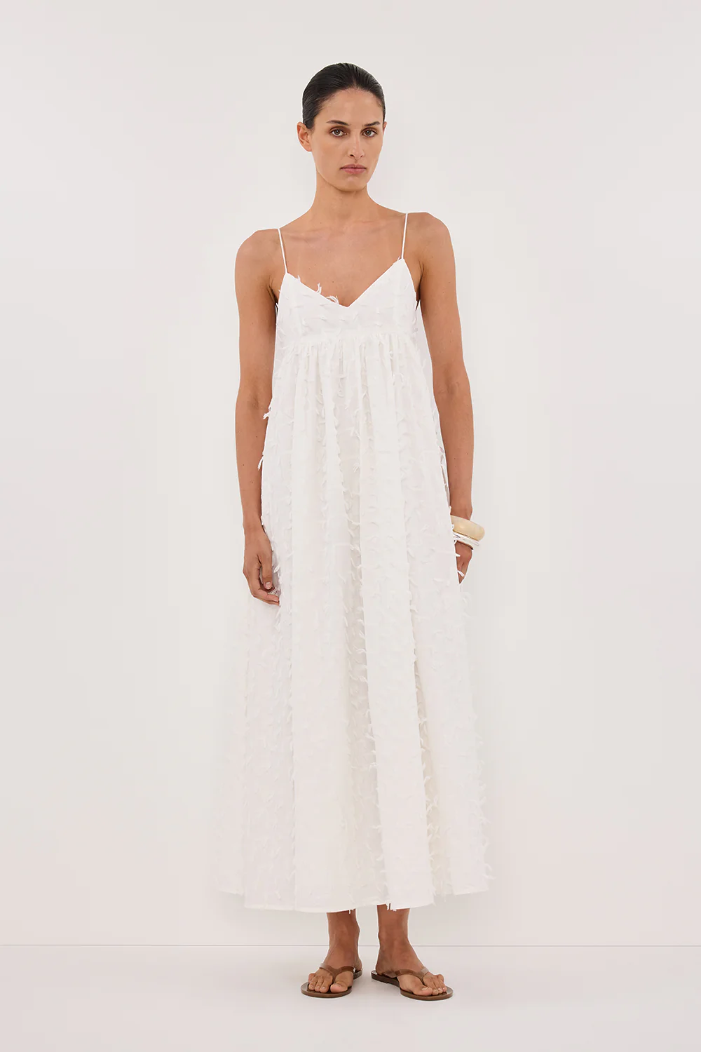 PALOMA WHITE BABYDOLL MIDI DRESS - Gamepaces