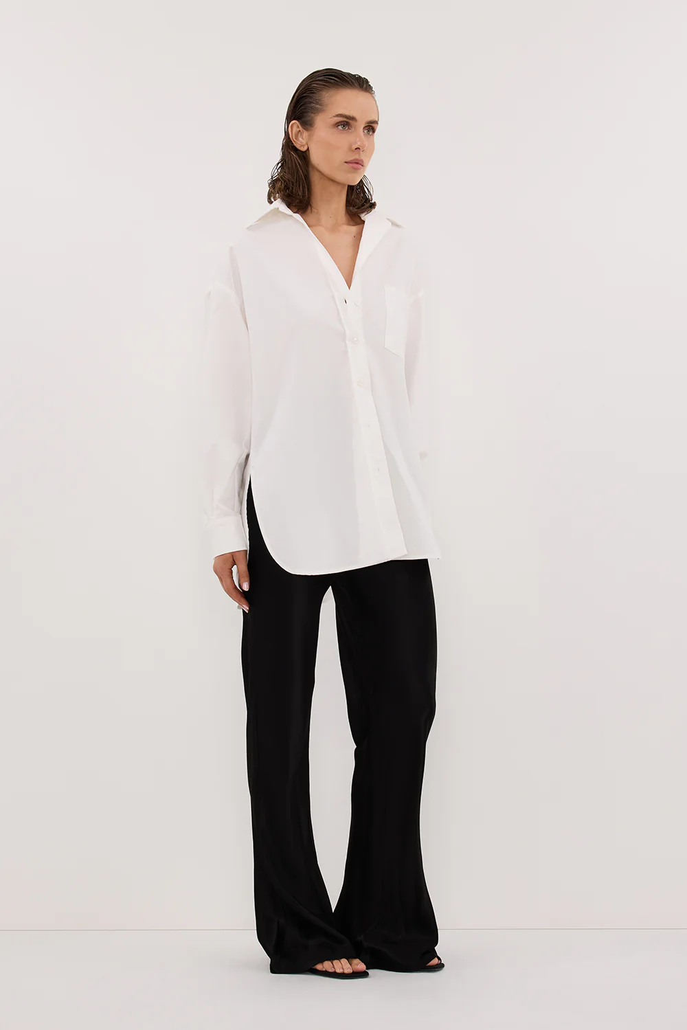 NIKKI BLACK SATIN BIAS PANT - Gamepaces