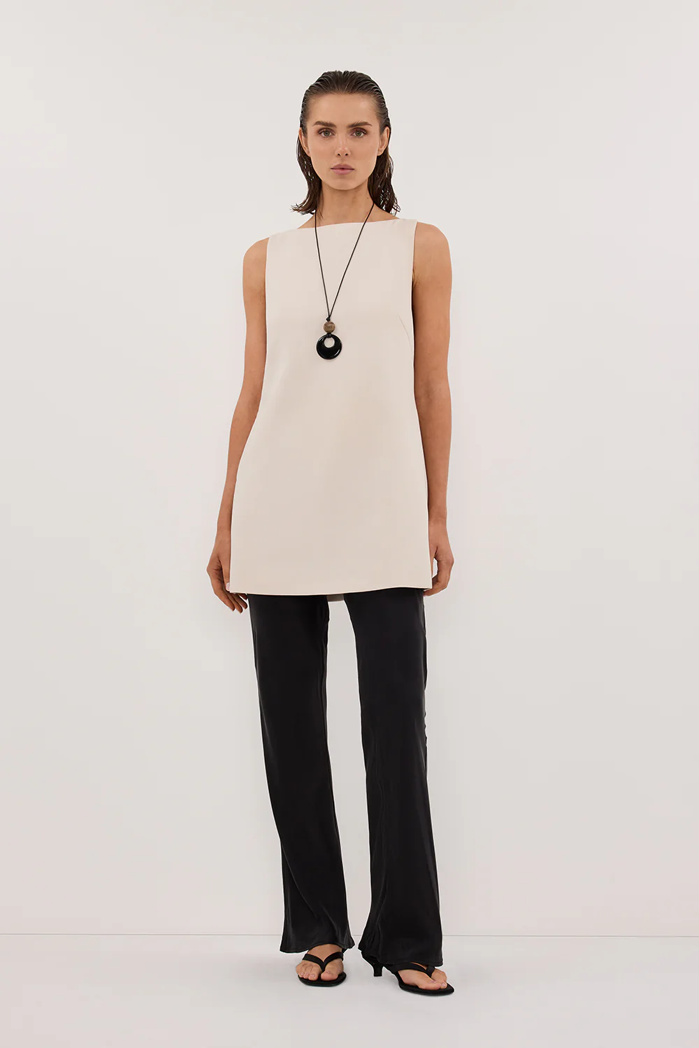 KYRA BLACK SILK BIAS PANTS - Gamepaces