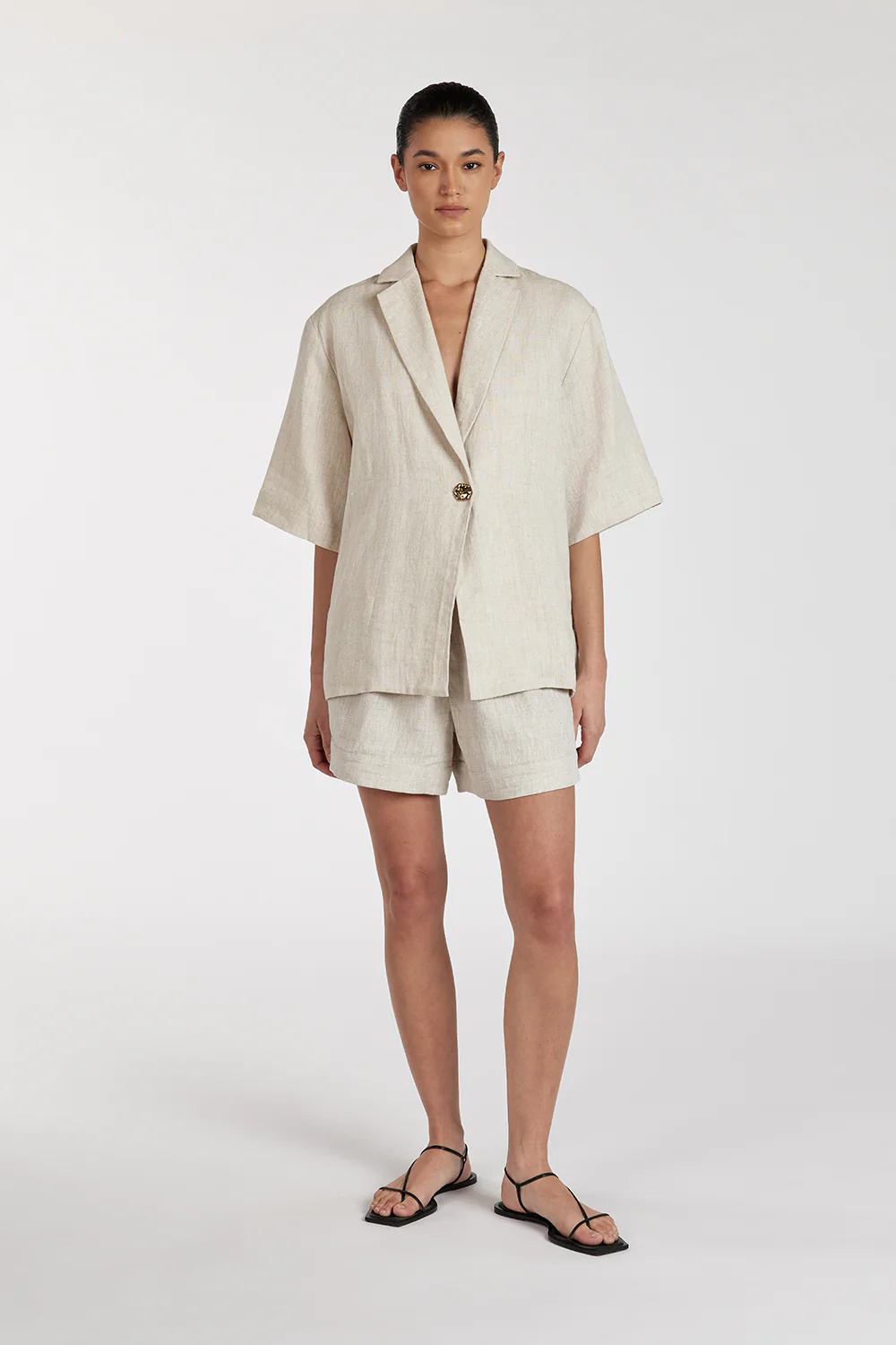 ALONDRA NATURAL LINEN SHORT - Gamepaces