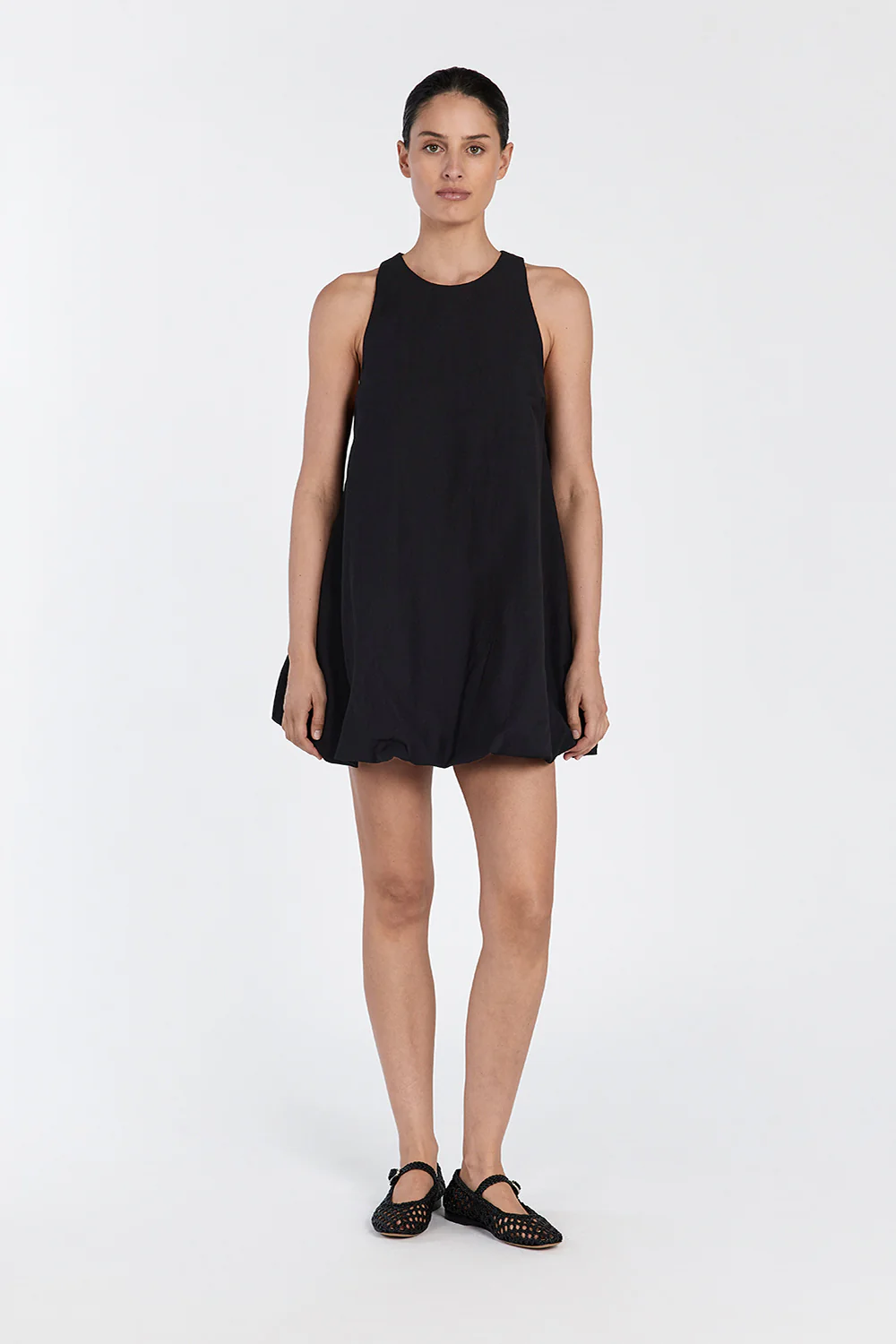 RENEE BLACK HIGH NECK MINI DRESS - Gamepaces
