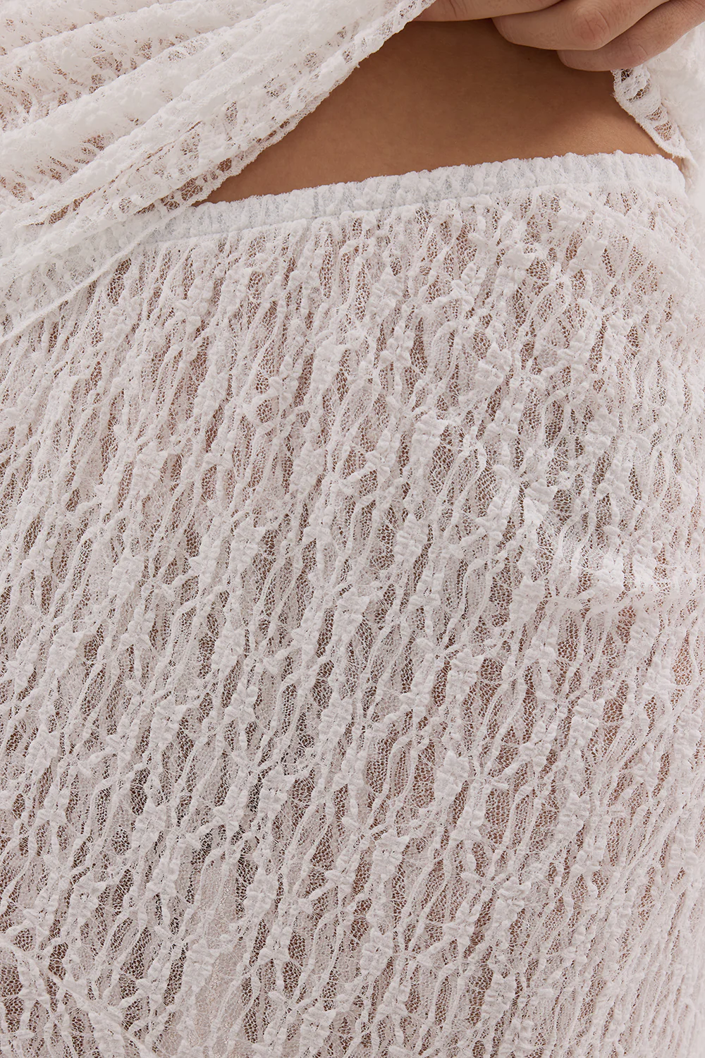 LIZZIE WHITE LAYERED LACE SKIRT - Gamepaces