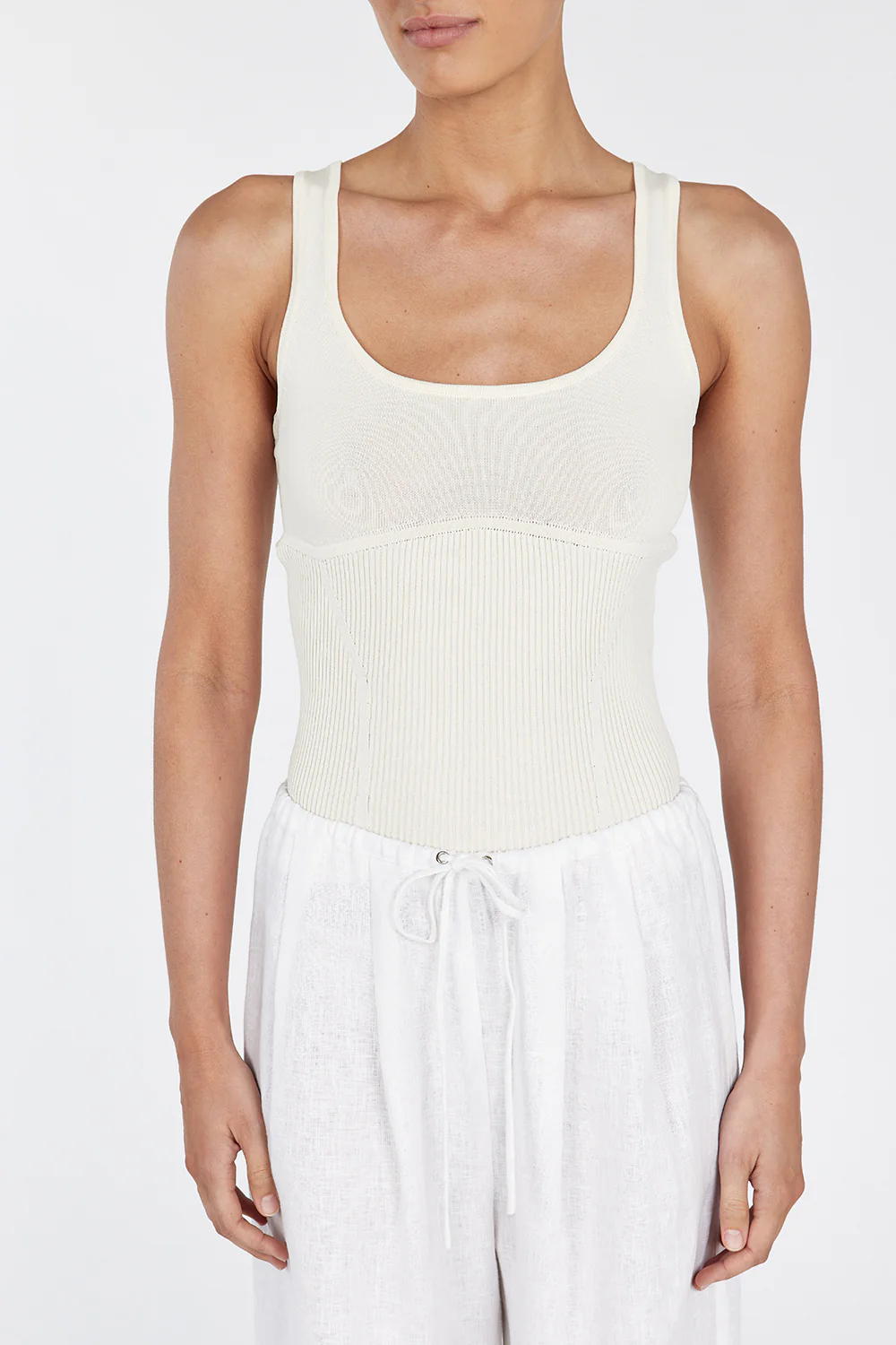 MILO LEMON SLEEVELESS KNIT TOP - Gamepaces