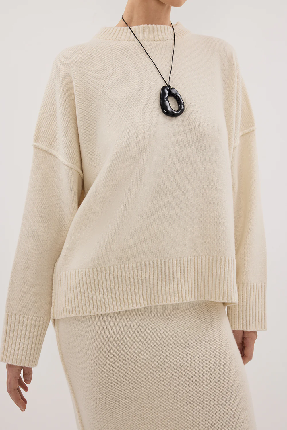 PAIGE CREAM WOOL KNIT JUMPER - Gamepaces