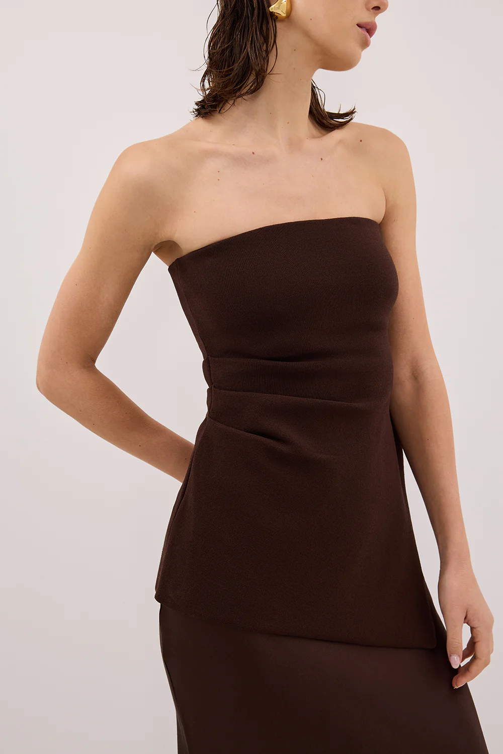 LUKE CHOC LONGLINE BANDEAU TOP - Gamepaces