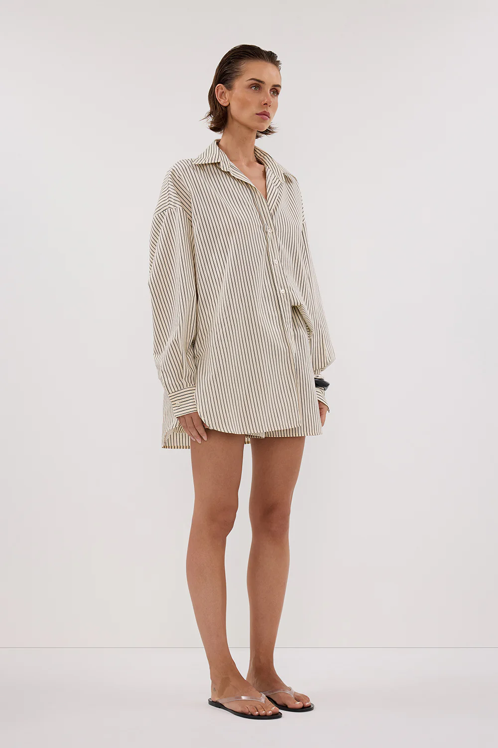 PALMA CREAM OVERSIZED SILK BLEND SHIRT - Gamepaces