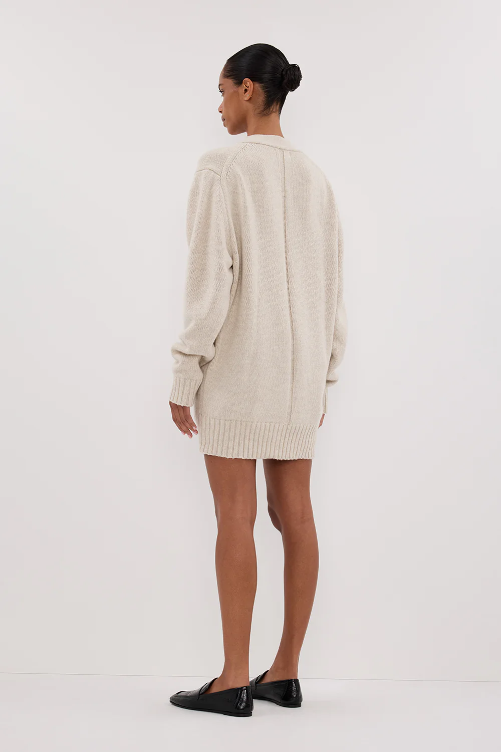 ZOE CHALK LONGLINE CARDIGAN - Gamepaces