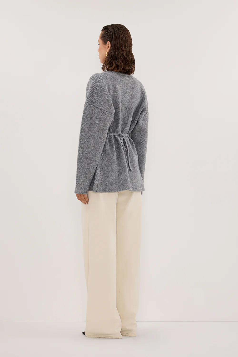 MARTHA GREY MARLE CINCHED CARDIGAN - Gamepaces