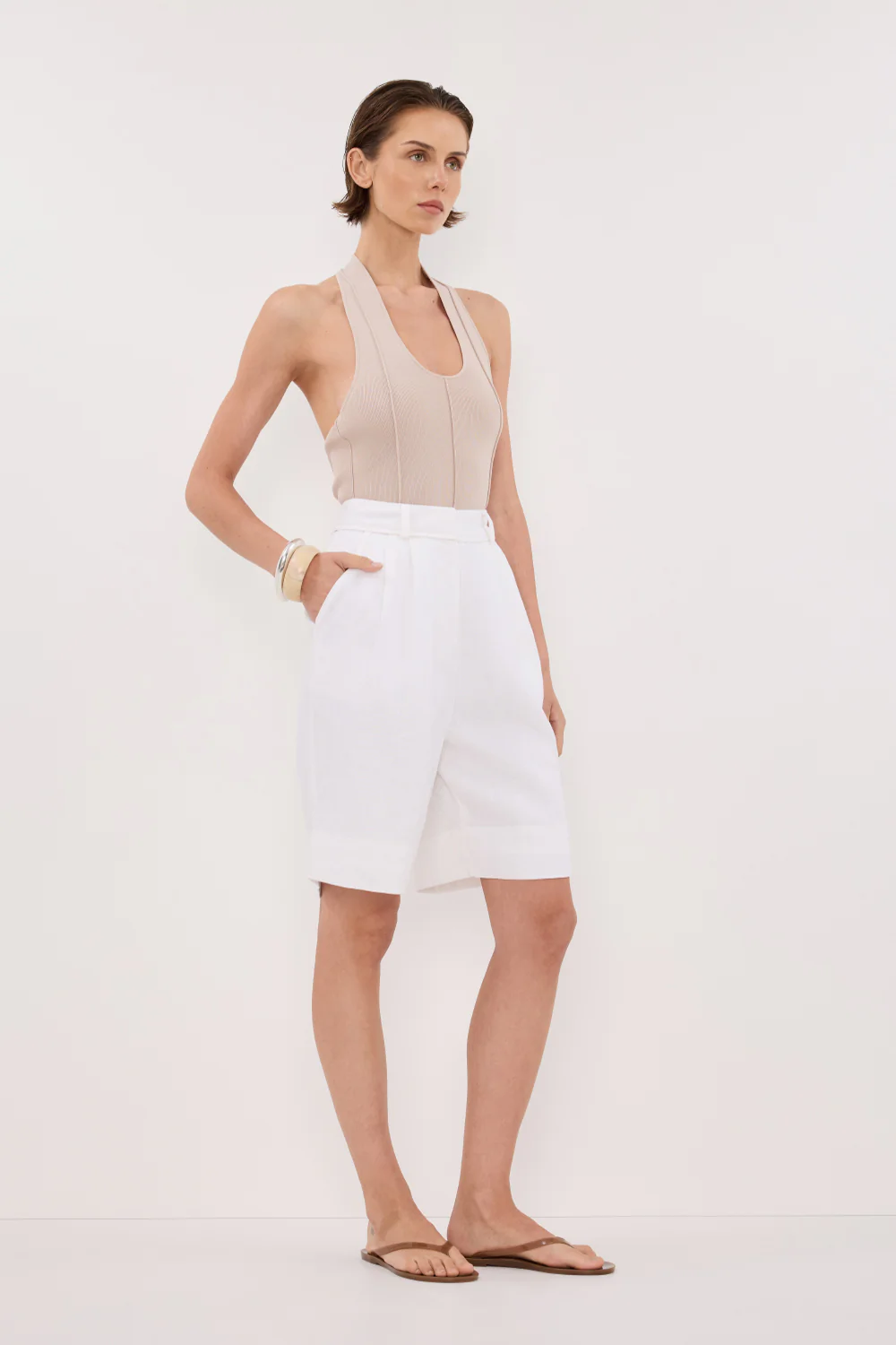 LISS STONE HALTER KNIT TOP - Gamepaces