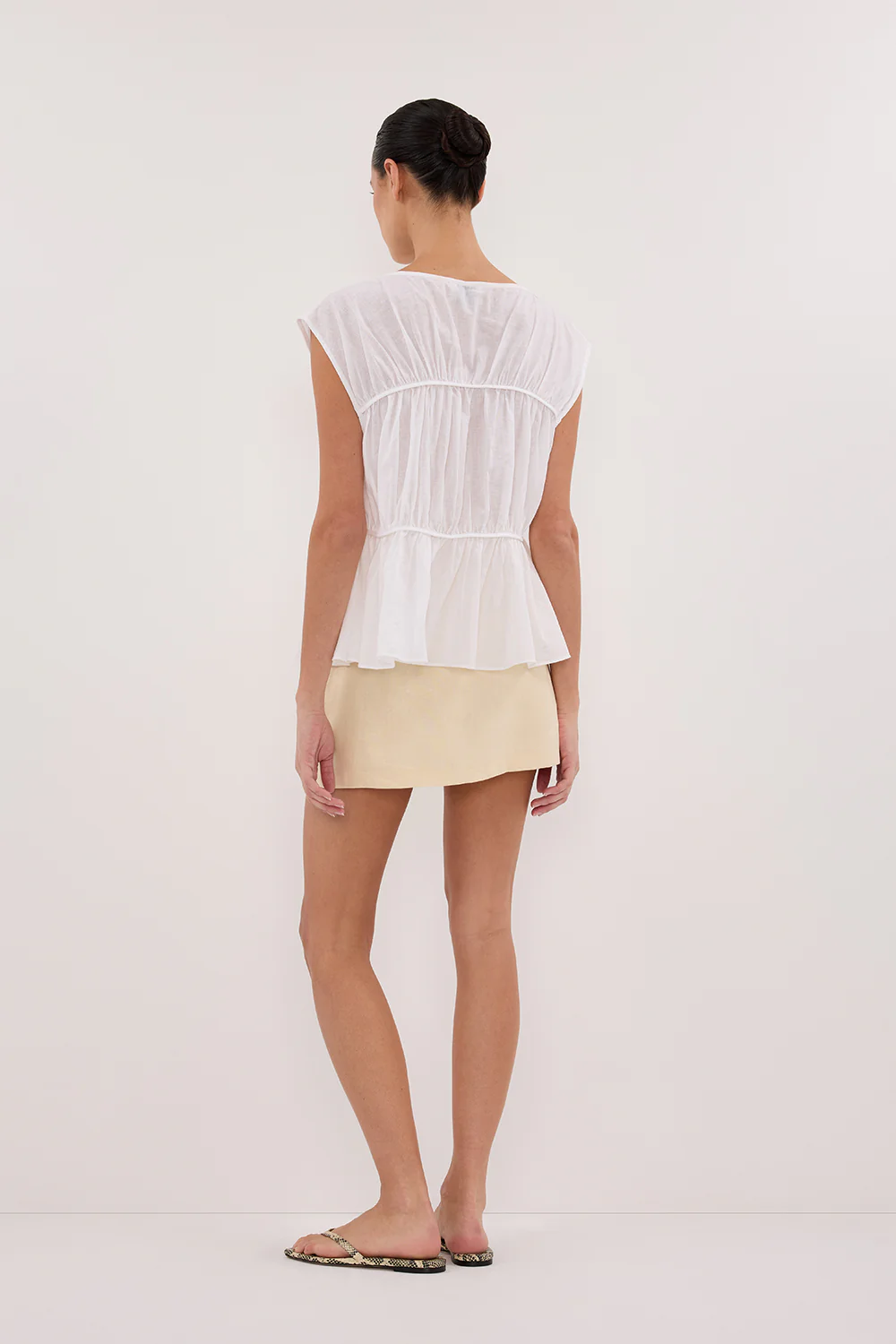 EVA LEMON LINEN SKORT - Gamepaces