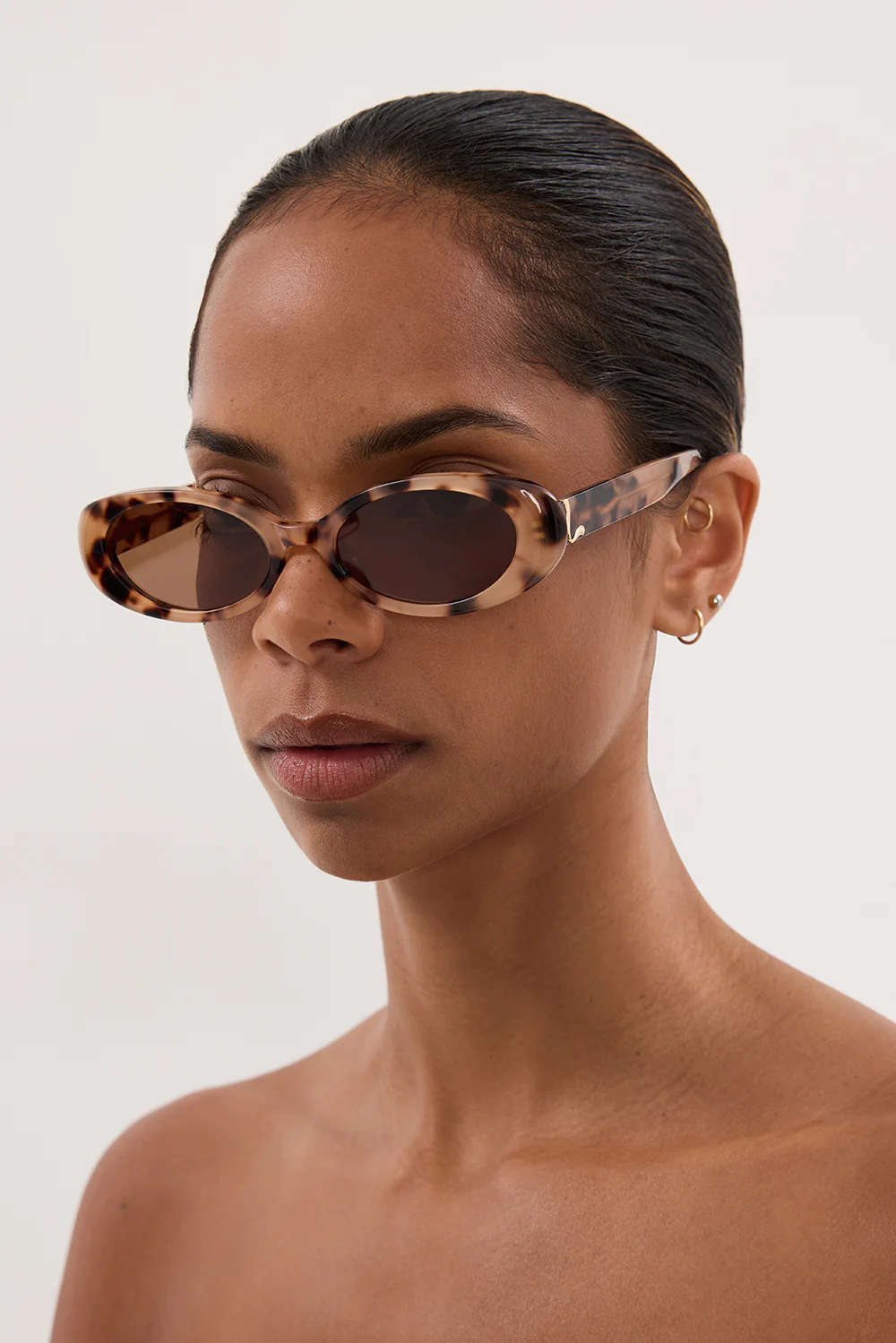 LUV LOU THE MORGAN CREAM TORT SUNGLASSES - Gamepaces