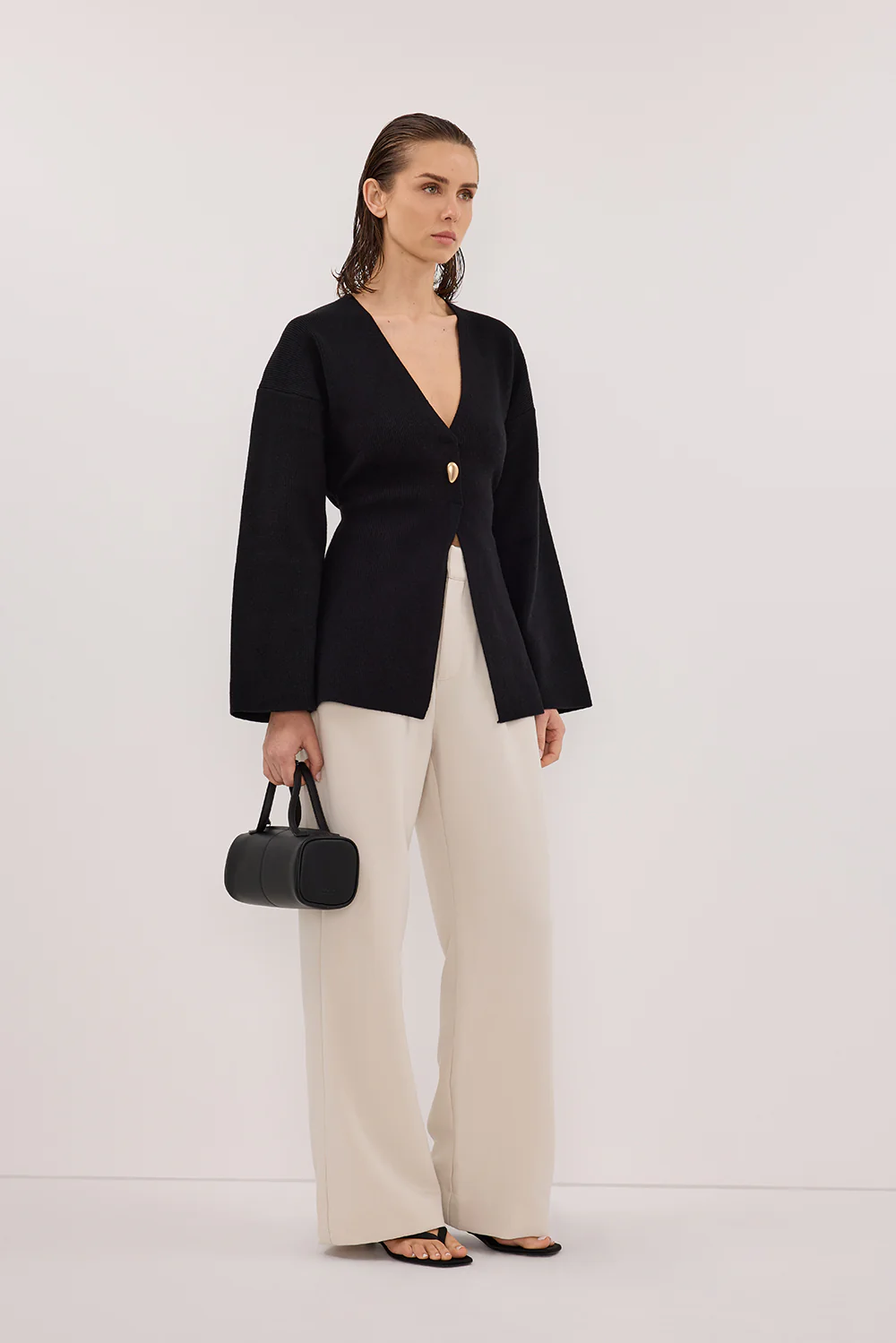 SCOUT BLACK LONG SLEEVE KNIT TOP - Gamepaces