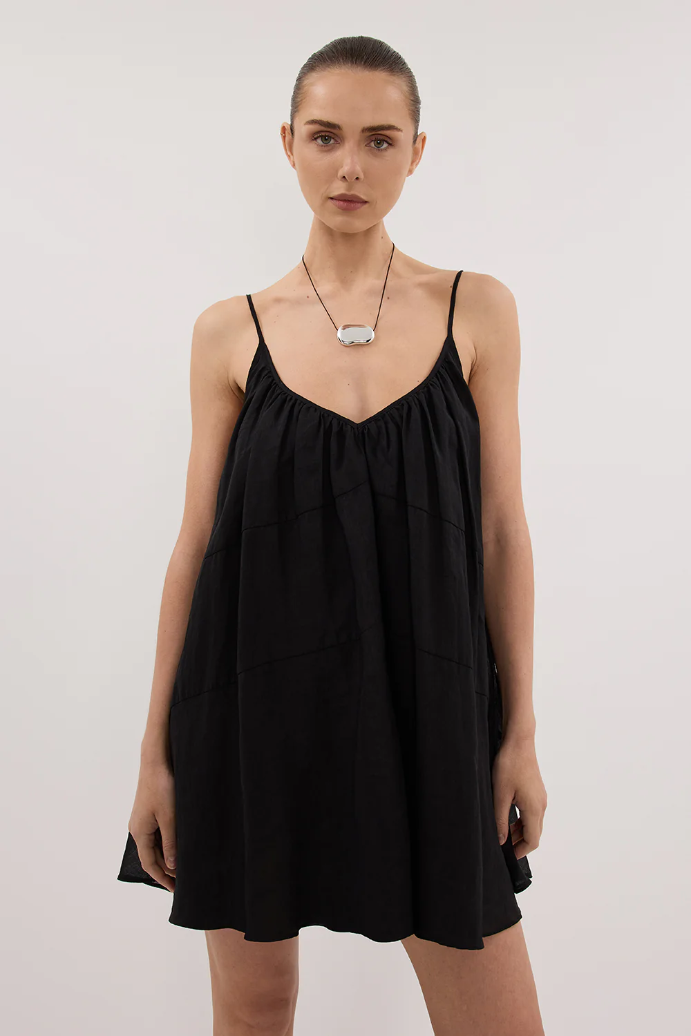 KAHN BLACK RAMIE MINI DRESS - Gamepaces