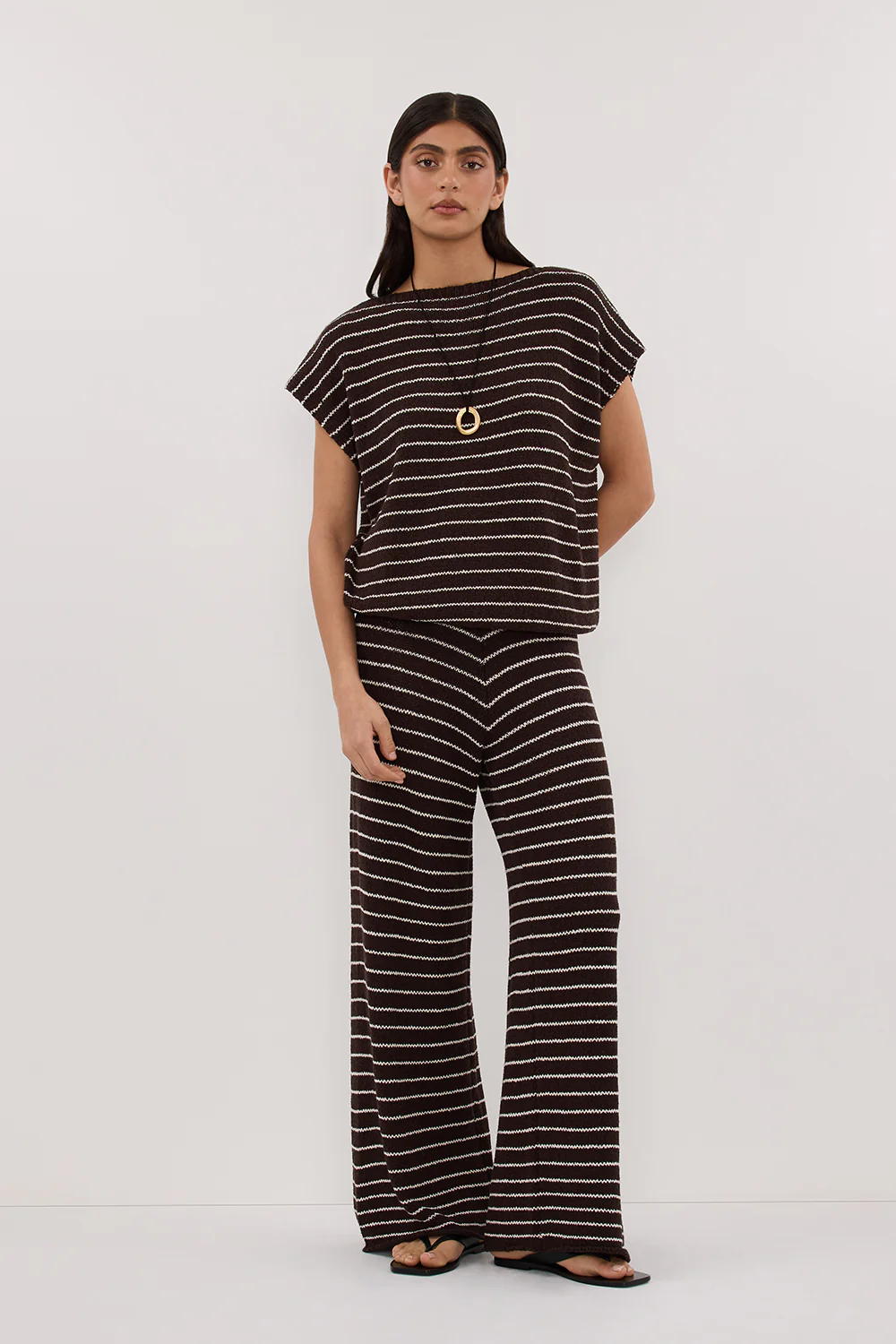 ASPEN CHOC STRIPE KNIT PANT - Gamepaces