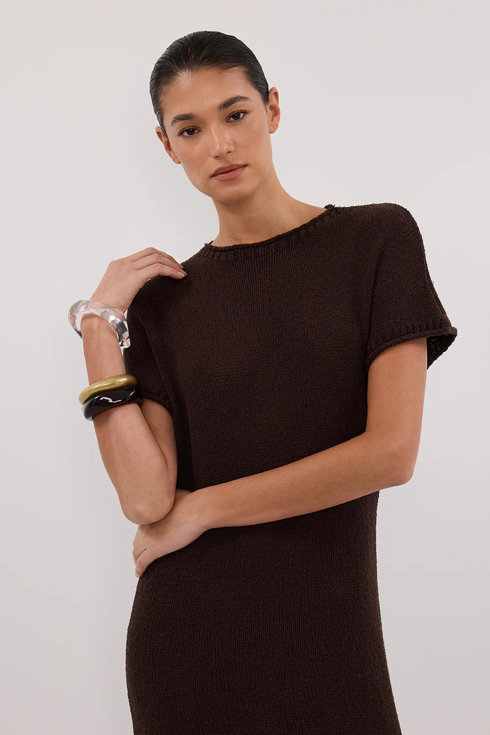 ERIN CHOC KNIT MAXI DRESS - Gamepaces