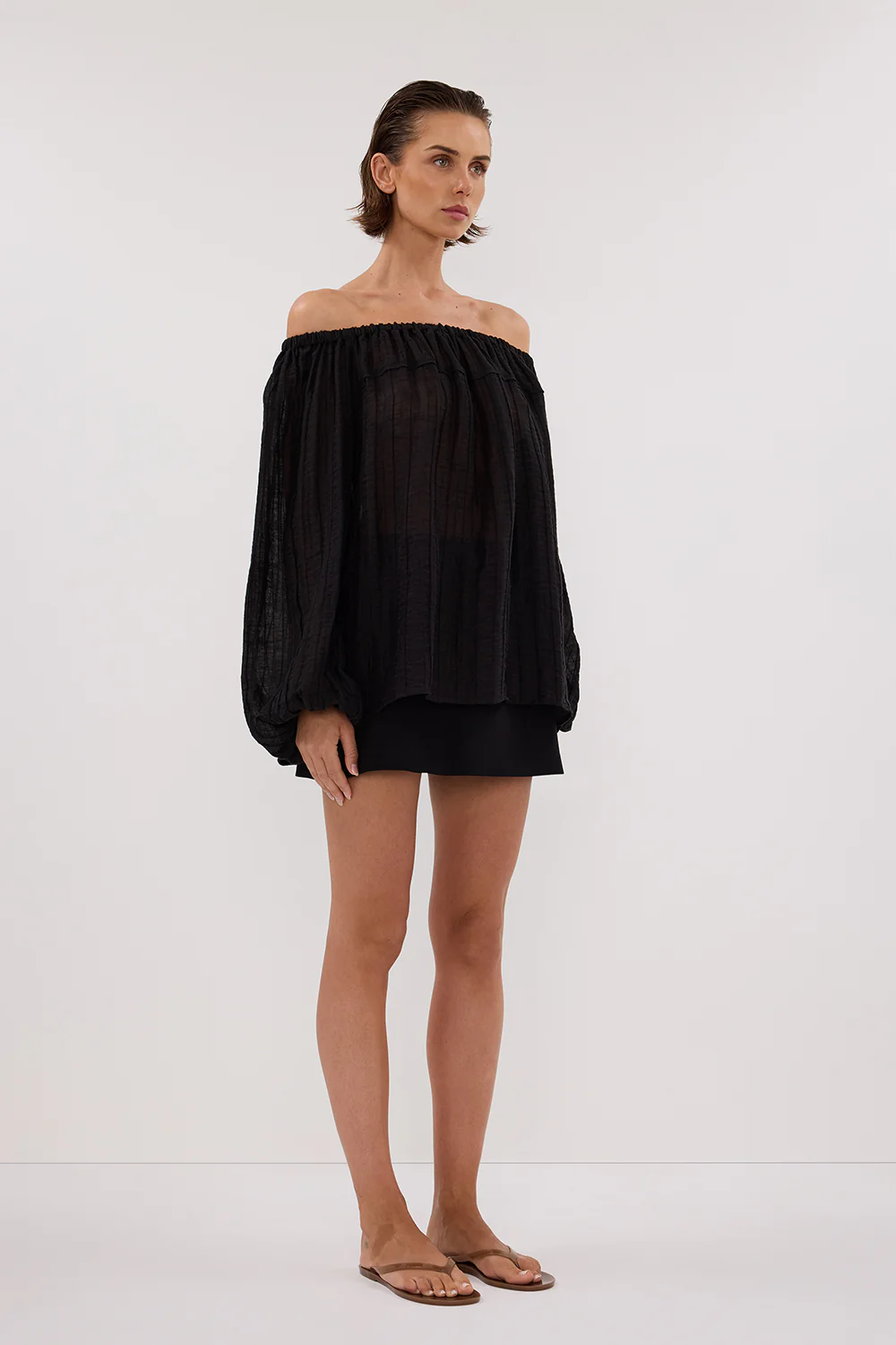 TAHITI BLACK LONG SLEEVE TOP - Gamepaces