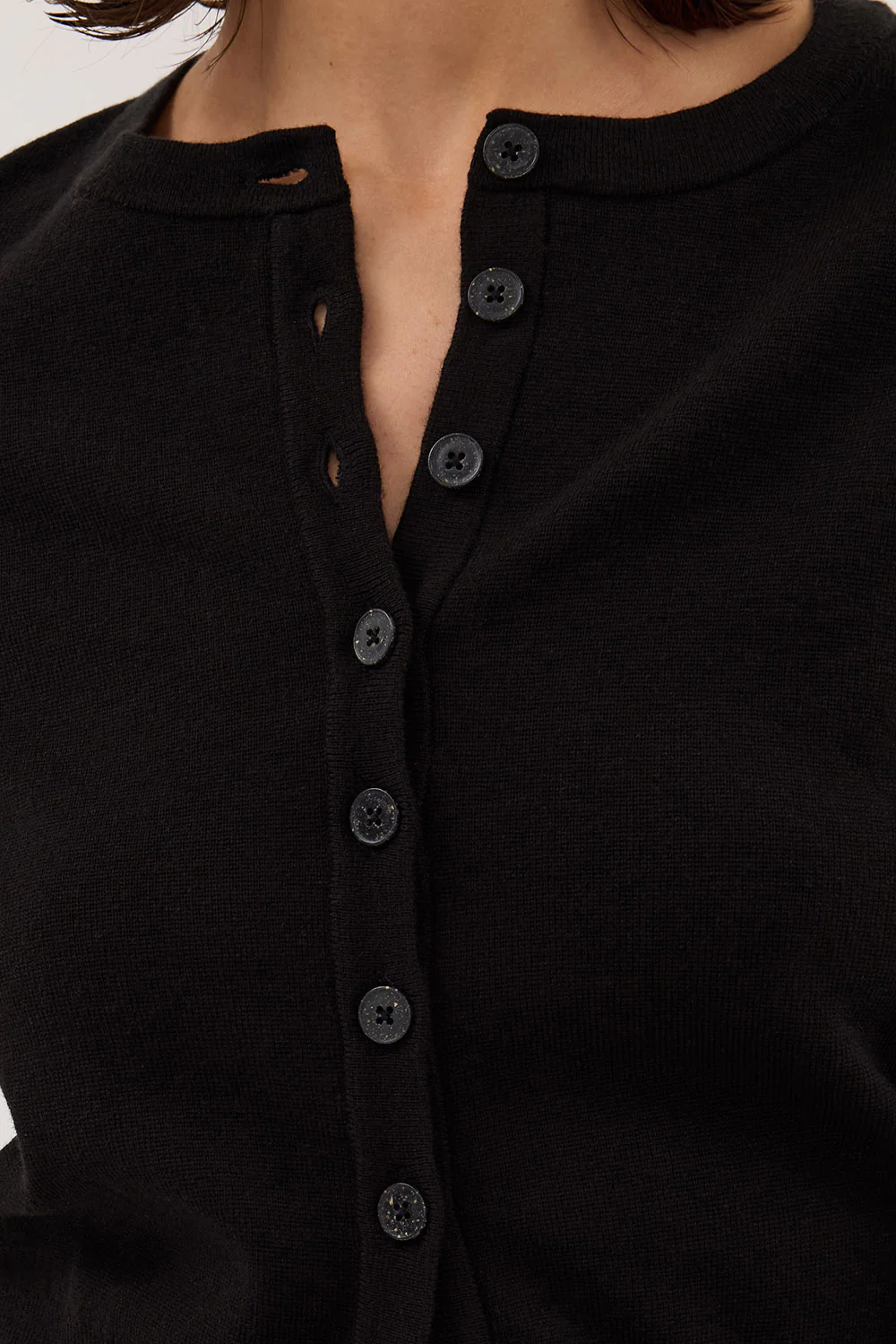 MONACO BLACK LONG SLEEVE CARDIGAN - Gamepaces