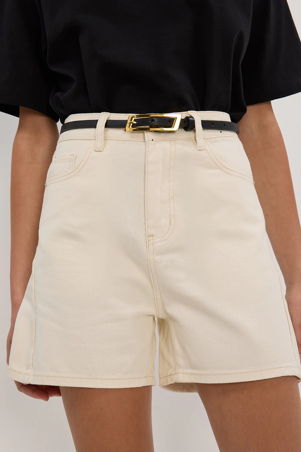 FINN CREAM DENIM SHORT - Gamepaces