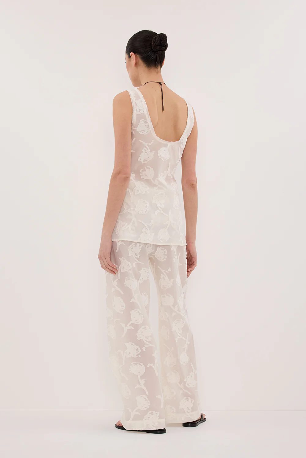 AZALEA OFF WHITE JACQUARD PANT - Gamepaces