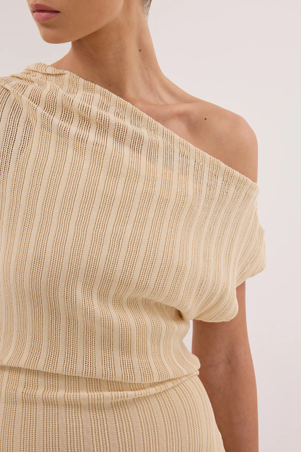 BOWIE NATURAL KNIT MAXI DRESS - Gamepaces