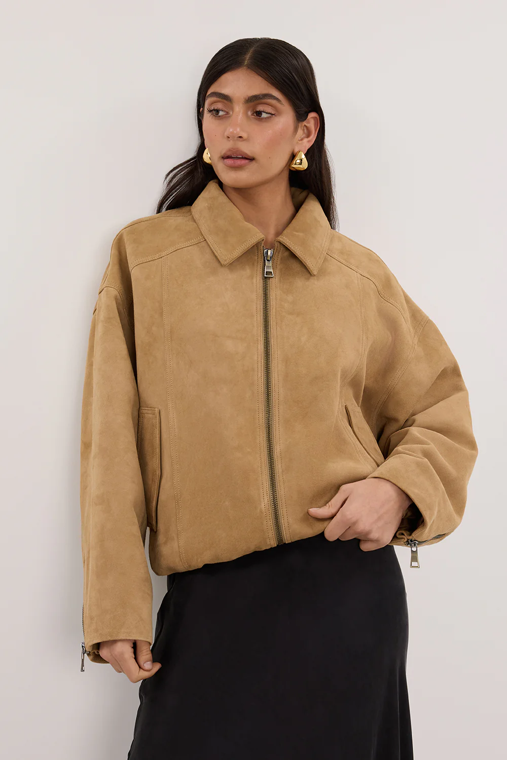 DENVER PAMPAS SUEDE LEATHER BOMBER JACKET - Gamepaces