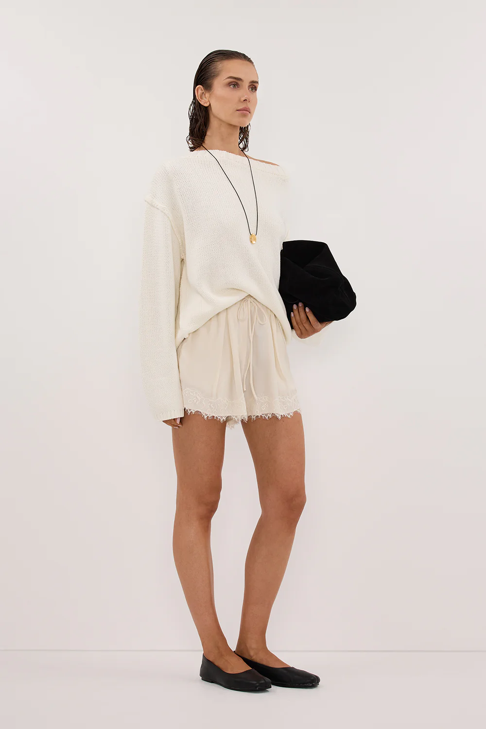 ANDREA SANDSTONE CUPRO LACE SHORT - Gamepaces