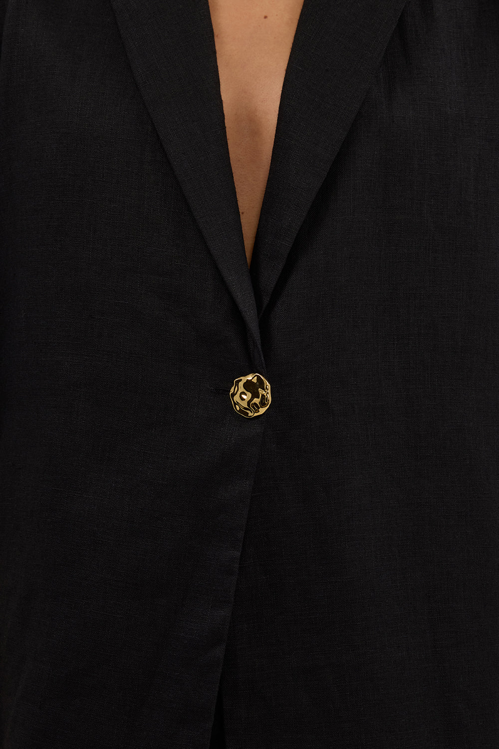 NALA BLACK LINEN RESORT SHIRT - Gamepaces