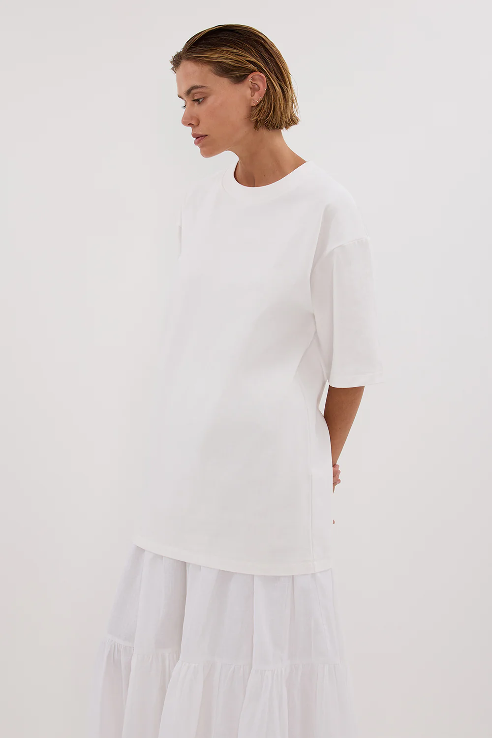 NOAH WHITE LONGLINE TEE - Gamepaces