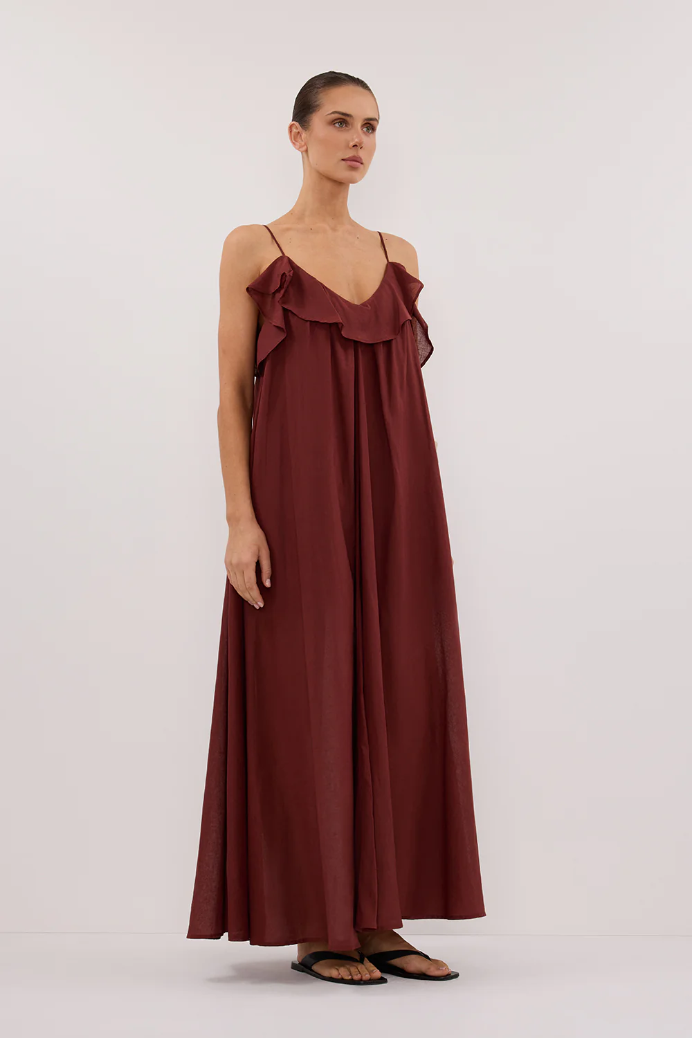 CAPRI SAHARA LINEN BLEND MAXI DRESS - Gamepaces