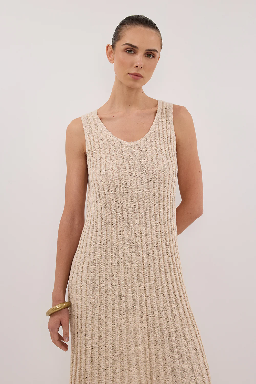 LEN NATURAL KNIT MAXI DRESS - Gamepaces