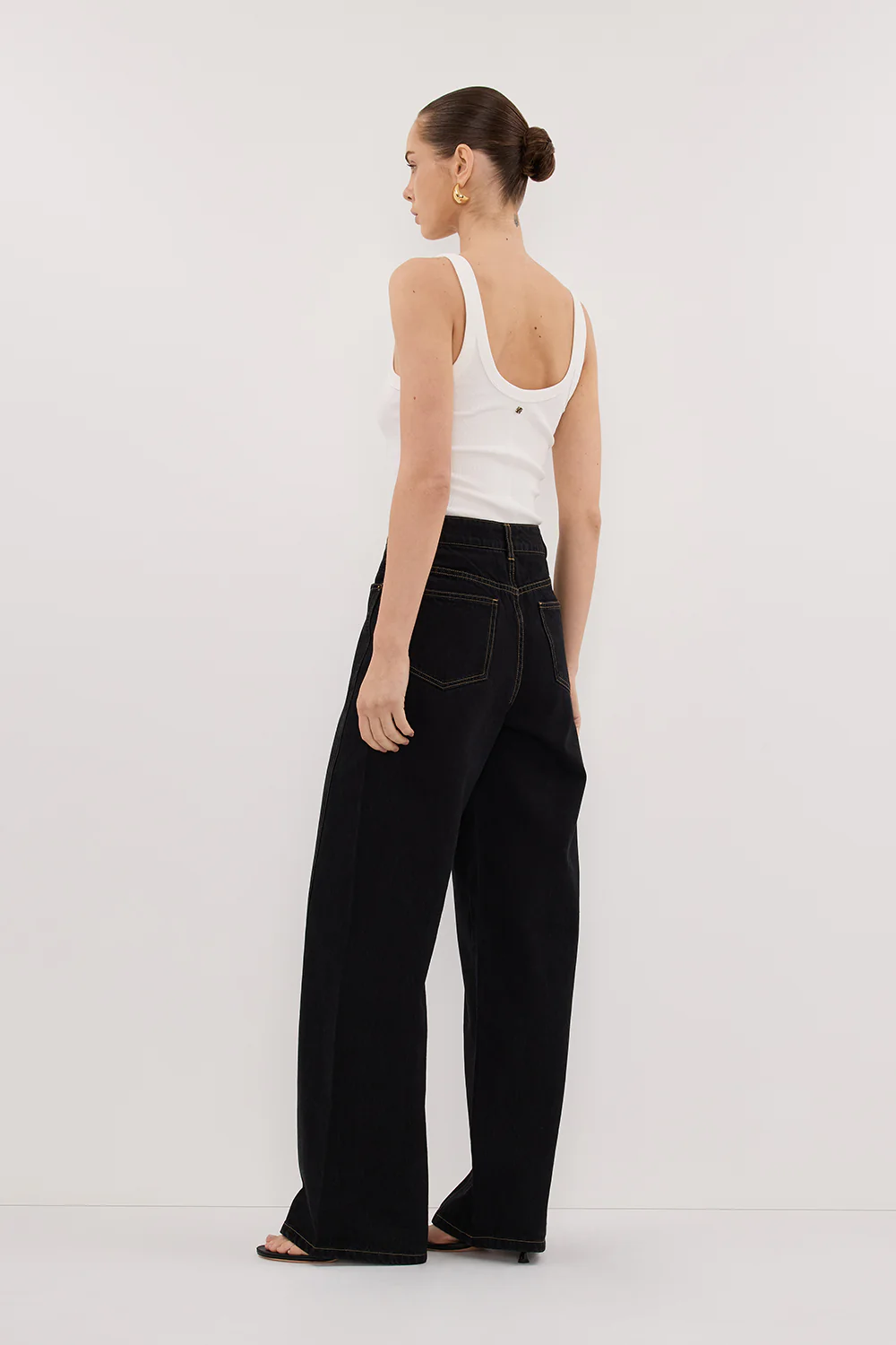 CARSON JET BLACK TALL WIDE LEG JEAN - Gamepaces