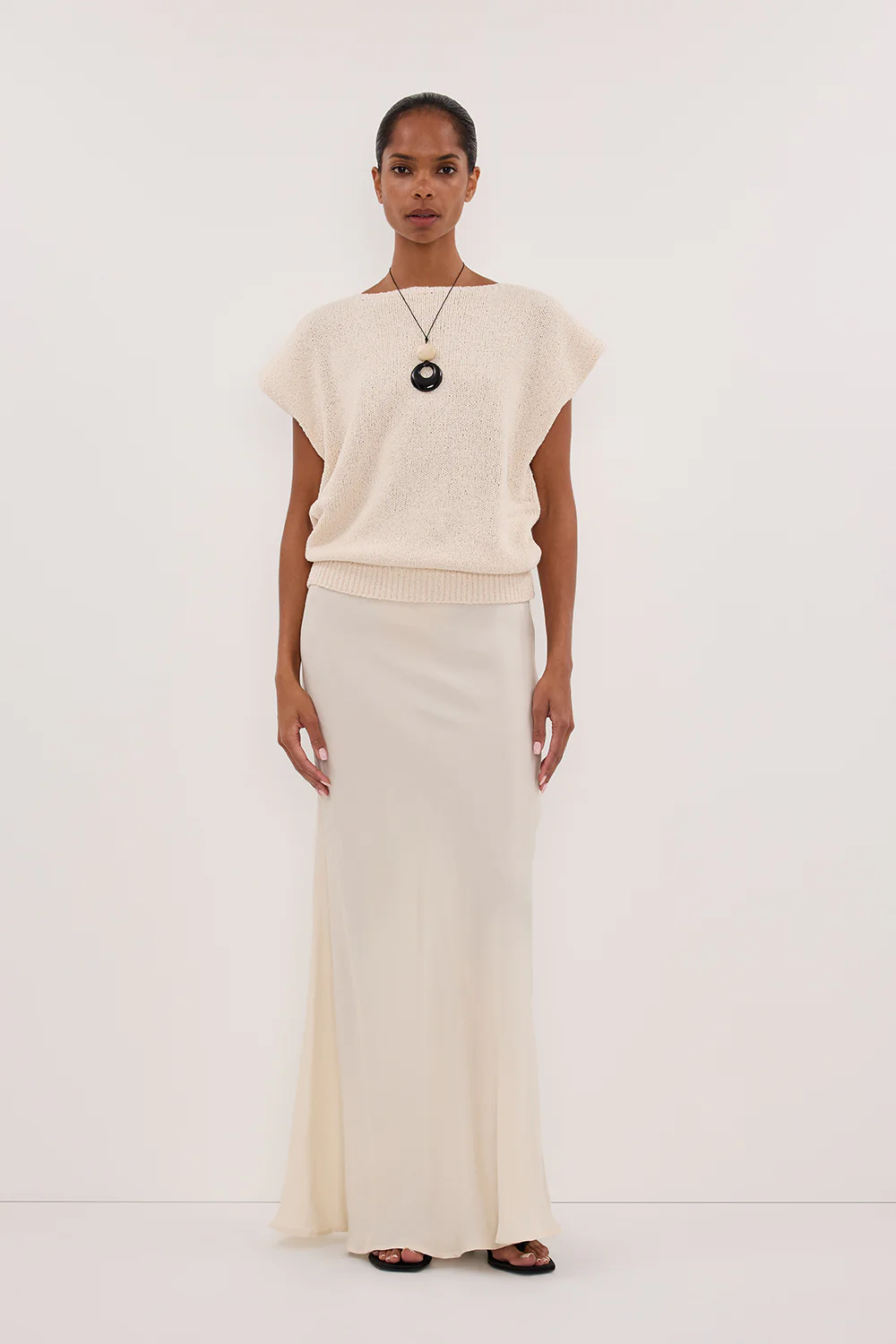 CONNIE SANDSTONE CUPRO MAXI SKIRT - Gamepaces