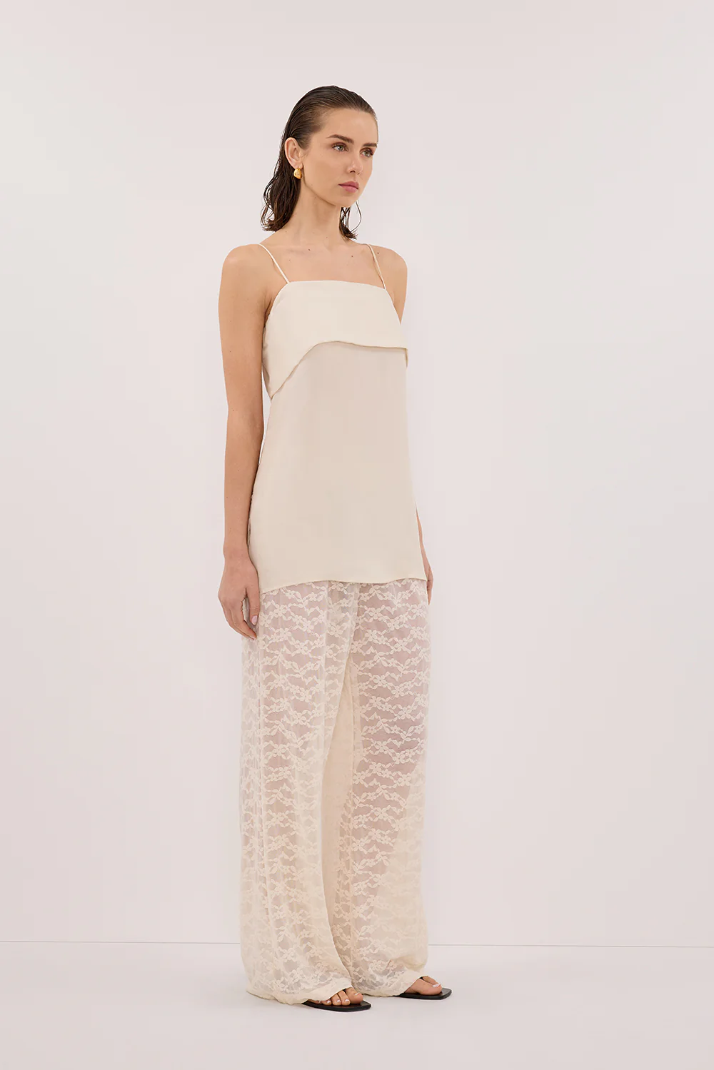 IDA SANDSTONE SLEEVELESS FOLDOVER CAMI TOP - Gamepaces