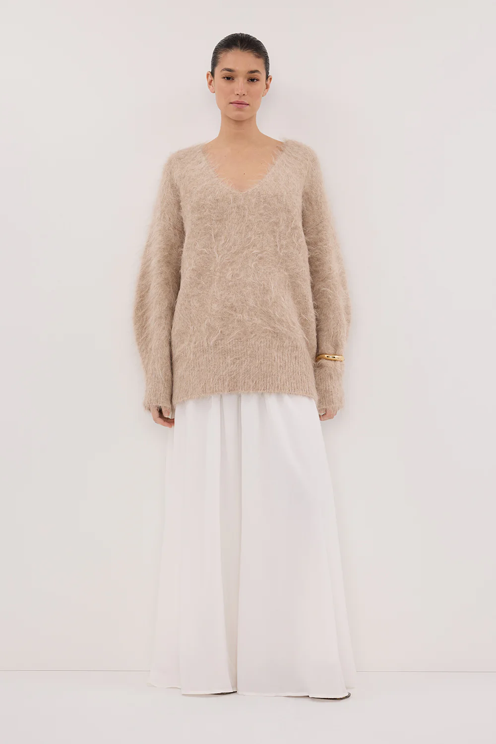 SIERRA WHITE TEXTURED MIDI SKIRT - Gamepaces