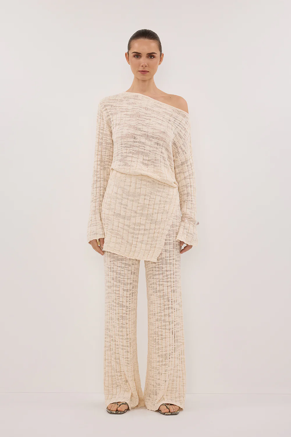 CIA NATURAL LONG SLEEVE KNIT TOP - Gamepaces