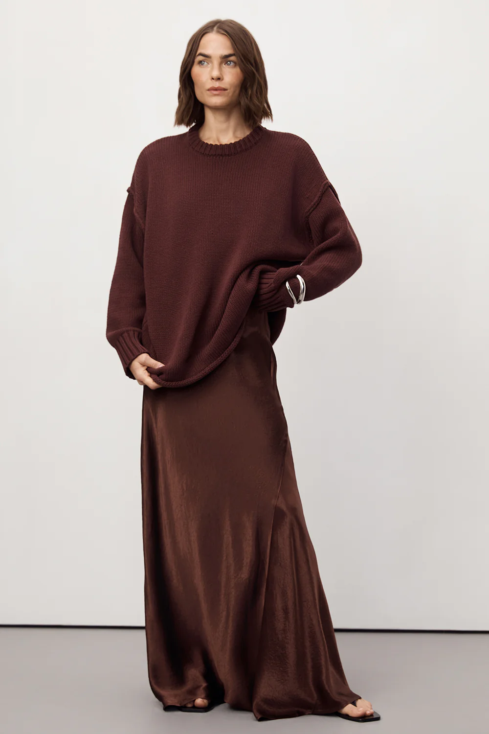 BREANNA WALNUT JACQUARD MAXI SKIRT - Gamepaces