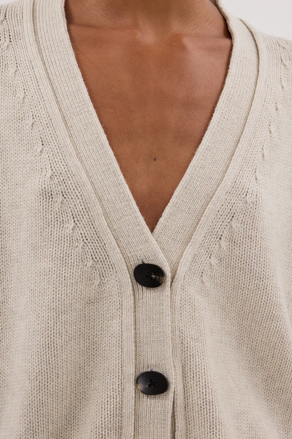 ZOE CHALK LONGLINE CARDIGAN - Gamepaces