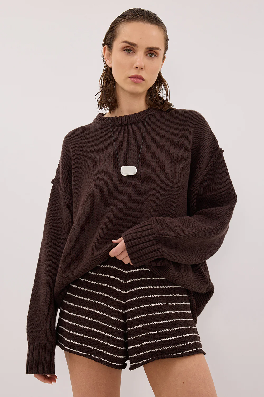 ASPEN CHOC STRIPE KNIT SHORT - Gamepaces