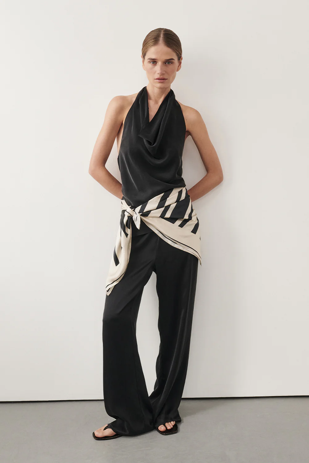 PERCY BLACK SILK PANT - Gamepaces