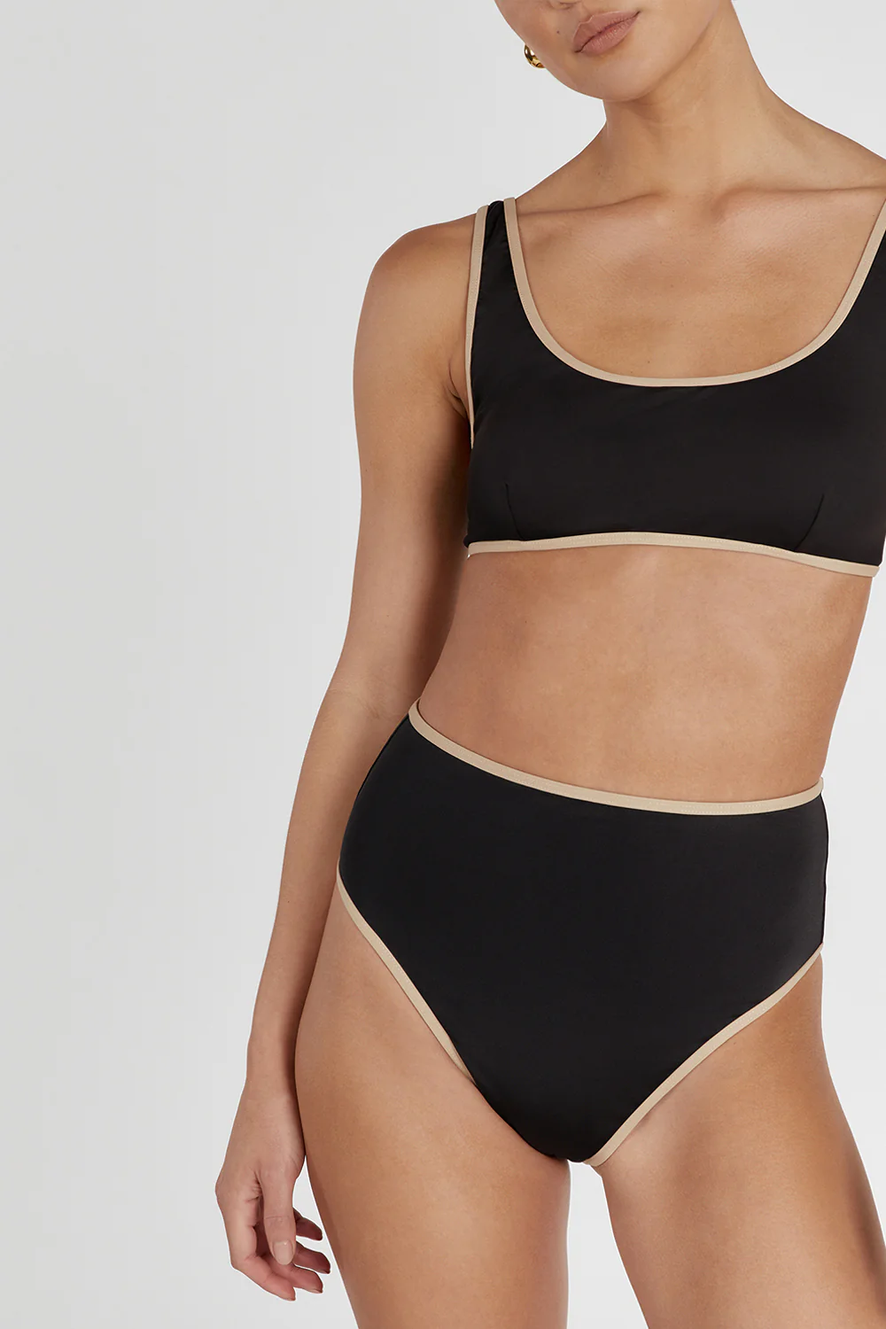 BAILEY BLACK CONTRAST WAIST BRIEF - Gamepaces