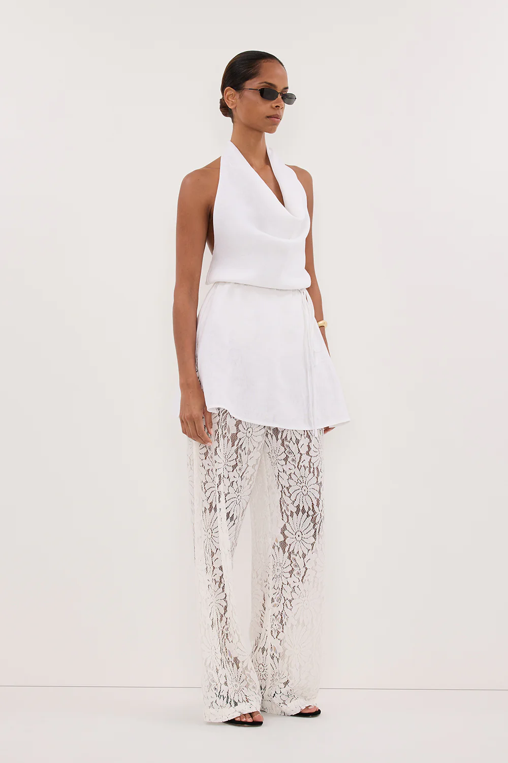 WILMA WHITE LACE PANT - Gamepaces