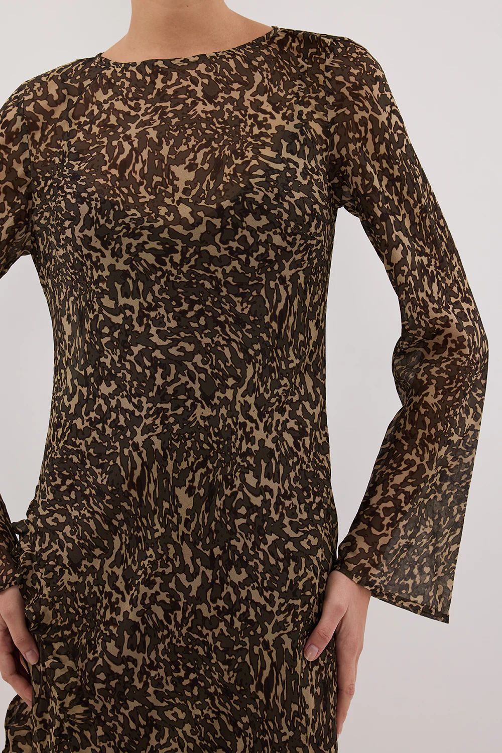 MARVILLA CHOC LONG SLEEVE MAXI DRESS - Gamepaces