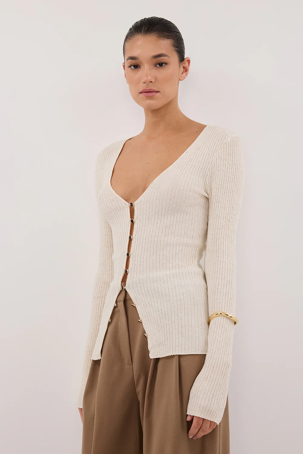 BLAIR NATURAL LONG SLEEVE KNIT TOP - Gamepaces