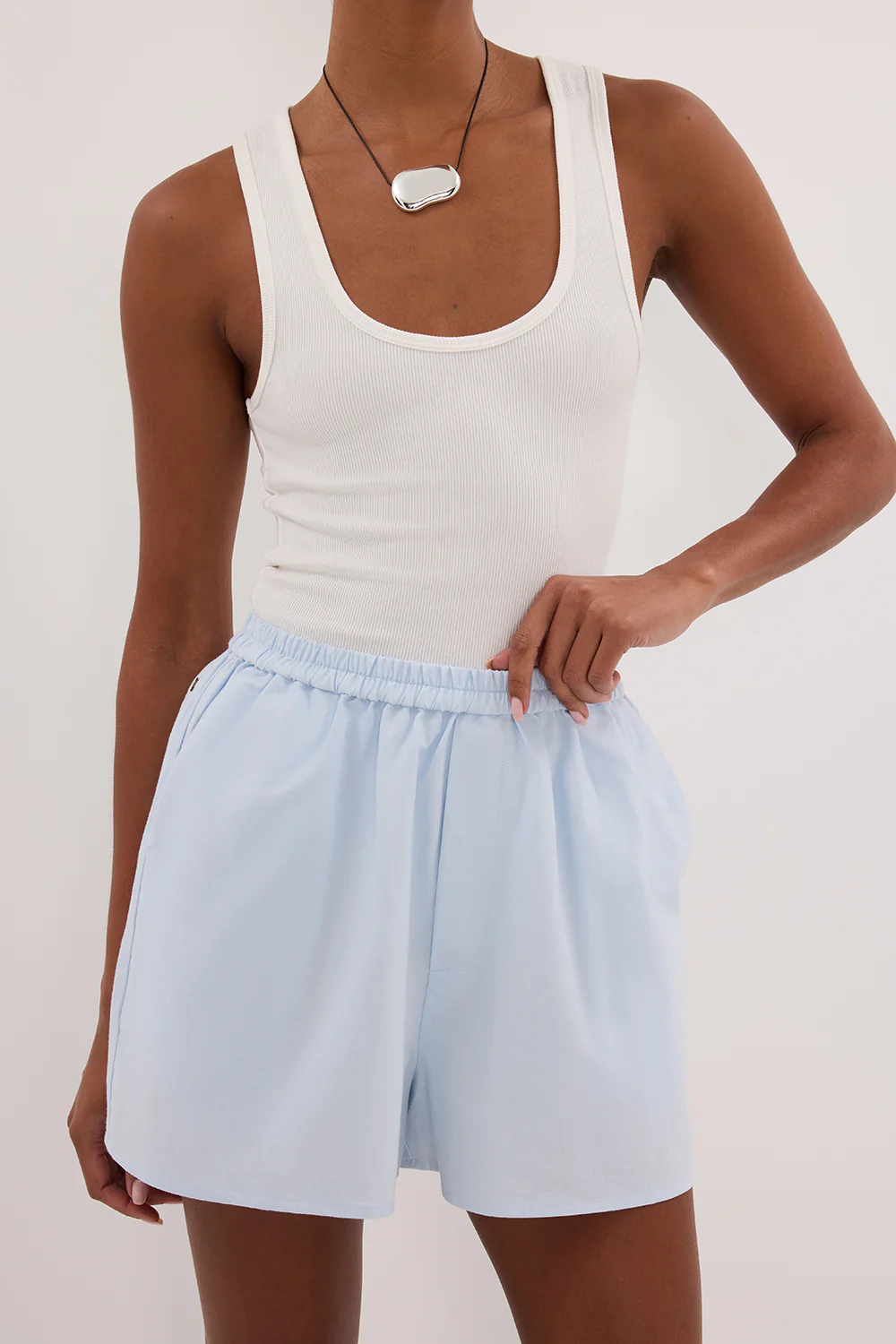 RHEA 2.0 ICE BLUE COTTON SHORT - Gamepaces