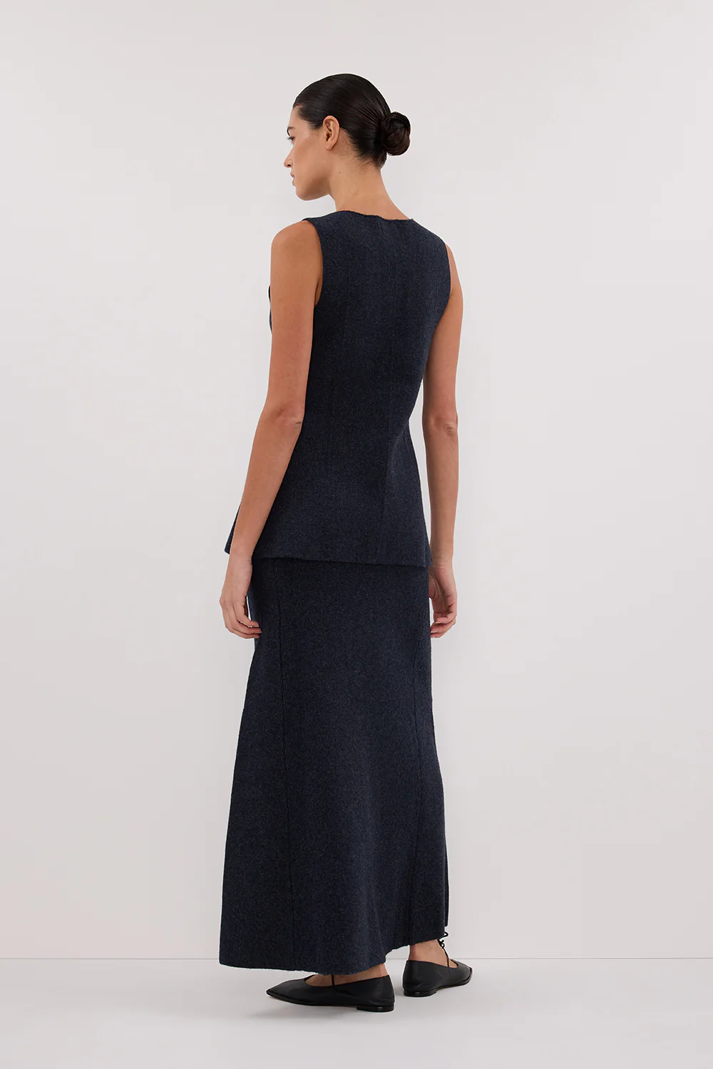 AVA INK LONGLINE KNIT MIDI SKIRT - Gamepaces