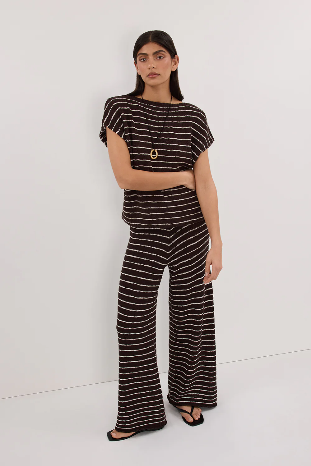 ASPEN CHOC STRIPE KNIT PANT - Gamepaces