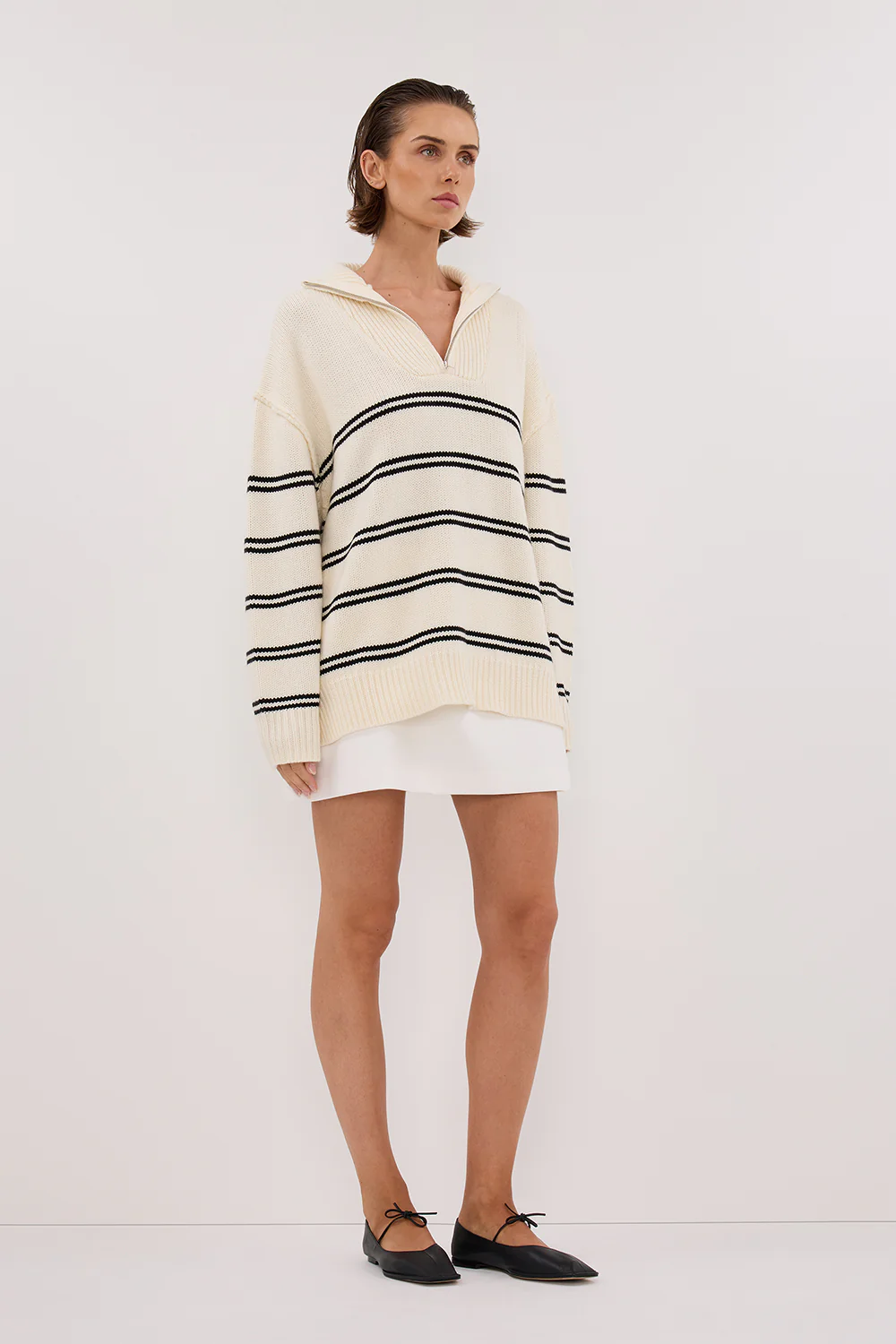 KATE CREAM STRIPE KNIT JUMPER - Gamepaces