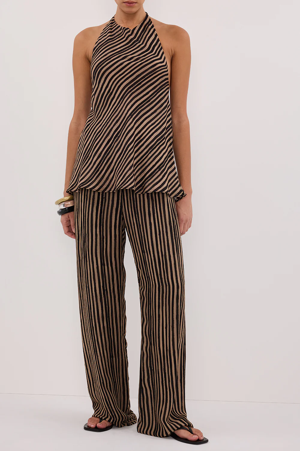 CHARLI TAN STRIPE PANT - Gamepaces
