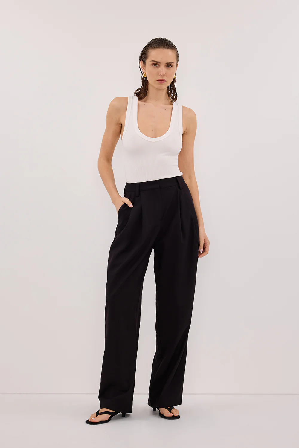 EDEN BLACK TAILORED PANT - Gamepaces